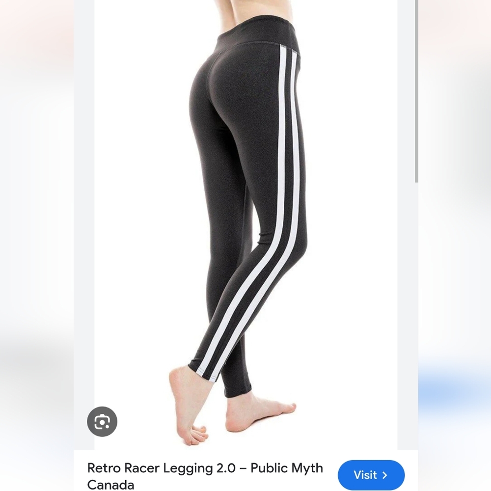 Public Myth Black Retro Racer Leggings